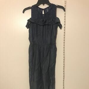 NWT Epic Threads Solid Jumpsuit Floral Lace Ruffle Size Medium